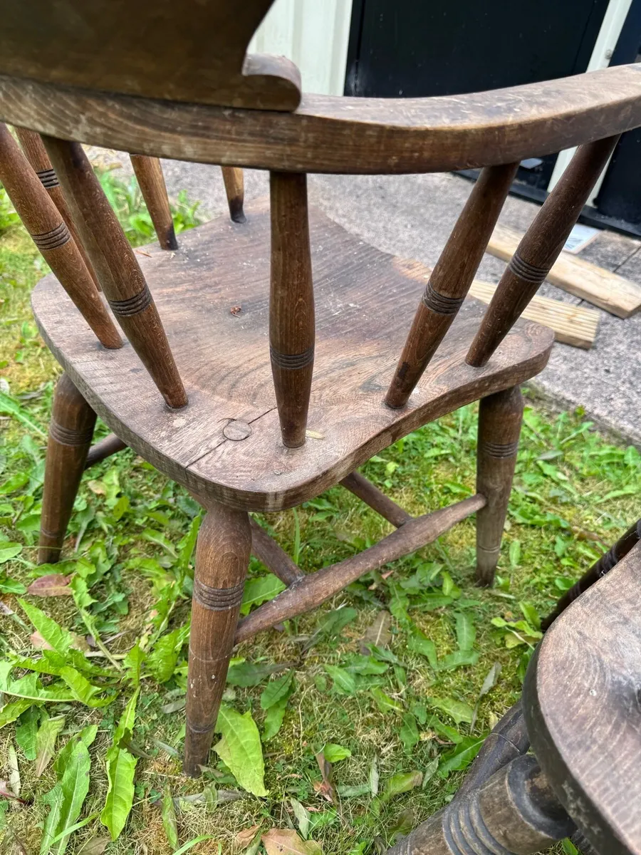 1920’s smokers Antique chairs pair - Image 4