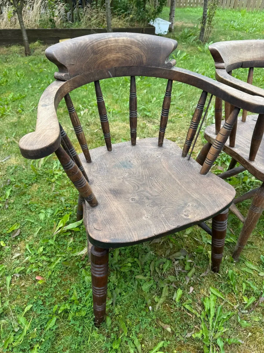 1920’s smokers Antique chairs pair - Image 1