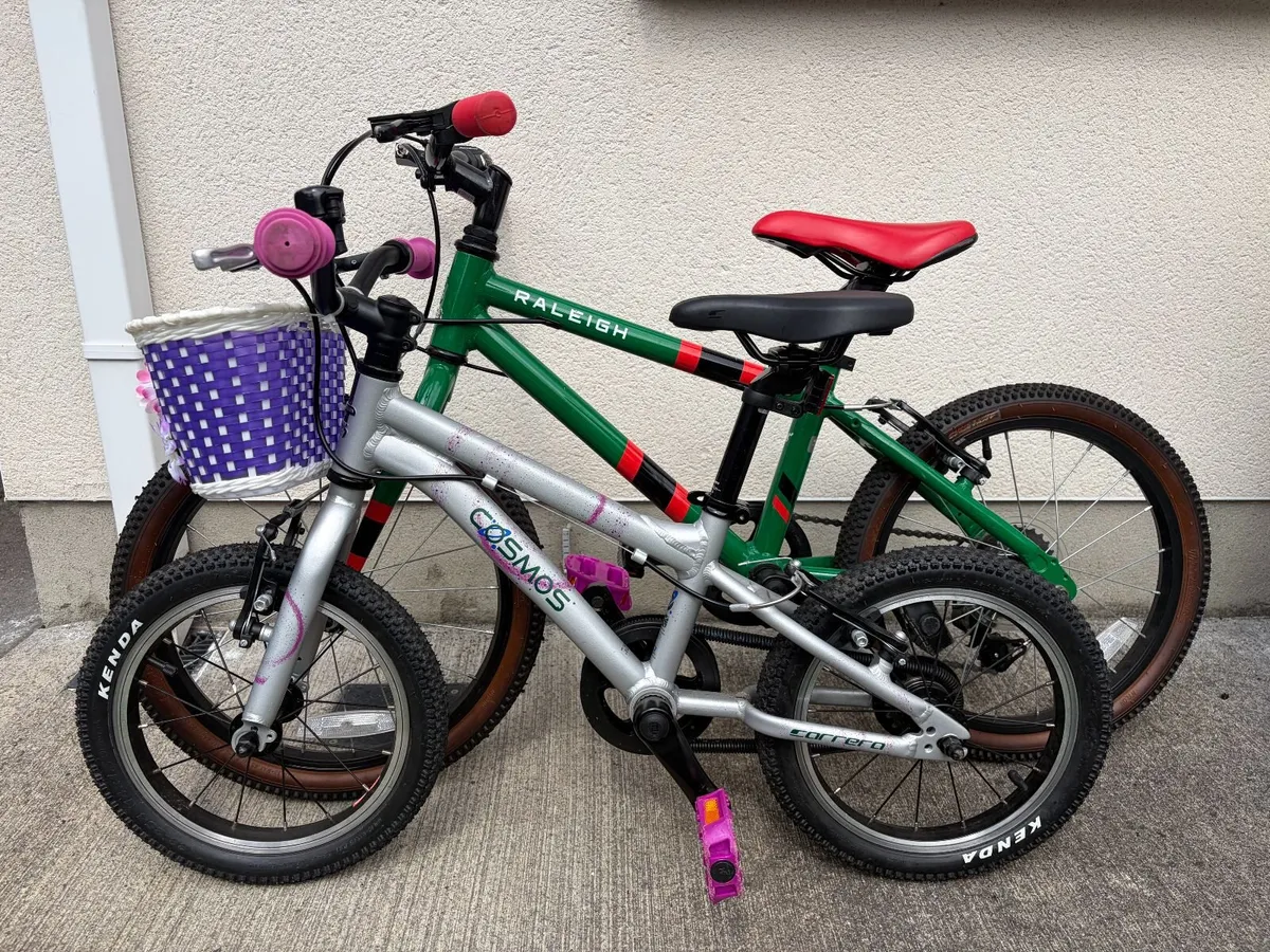 2 Kids Bikes: Raleigh Pop 18” & Carrera Cosmos 14" - Image 1