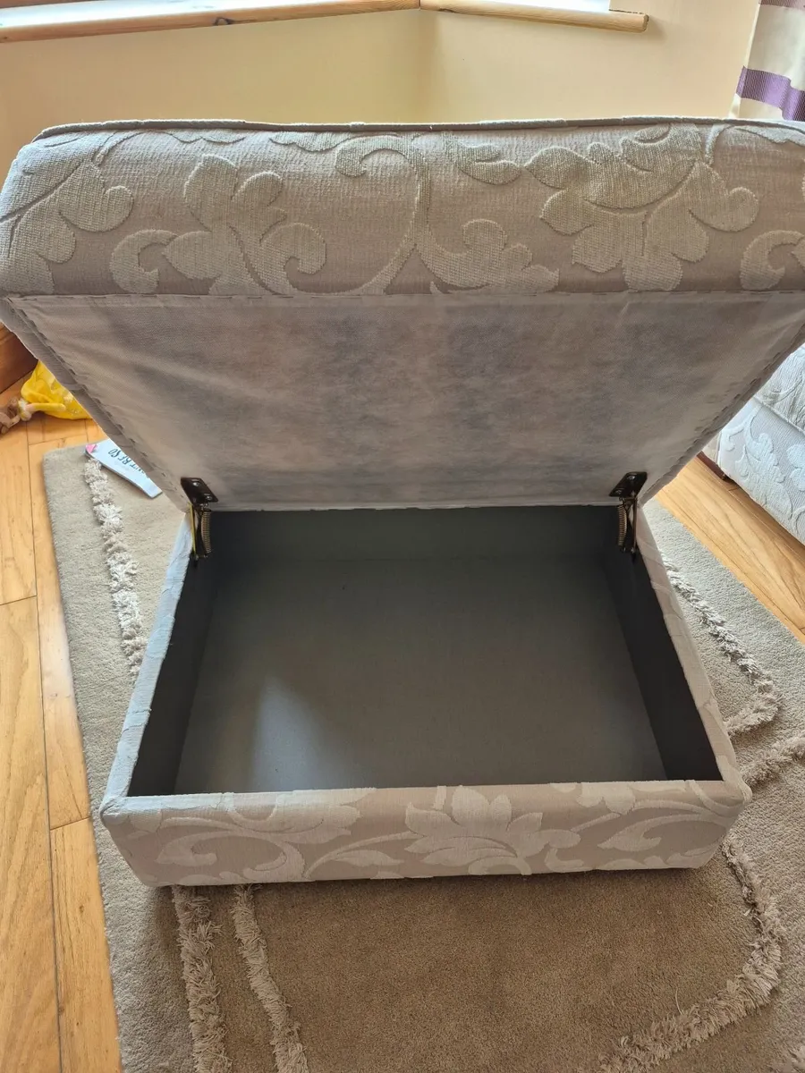 3 seater Sofa,  3 Seater , 2 Armchairs & Pouffe - Image 2