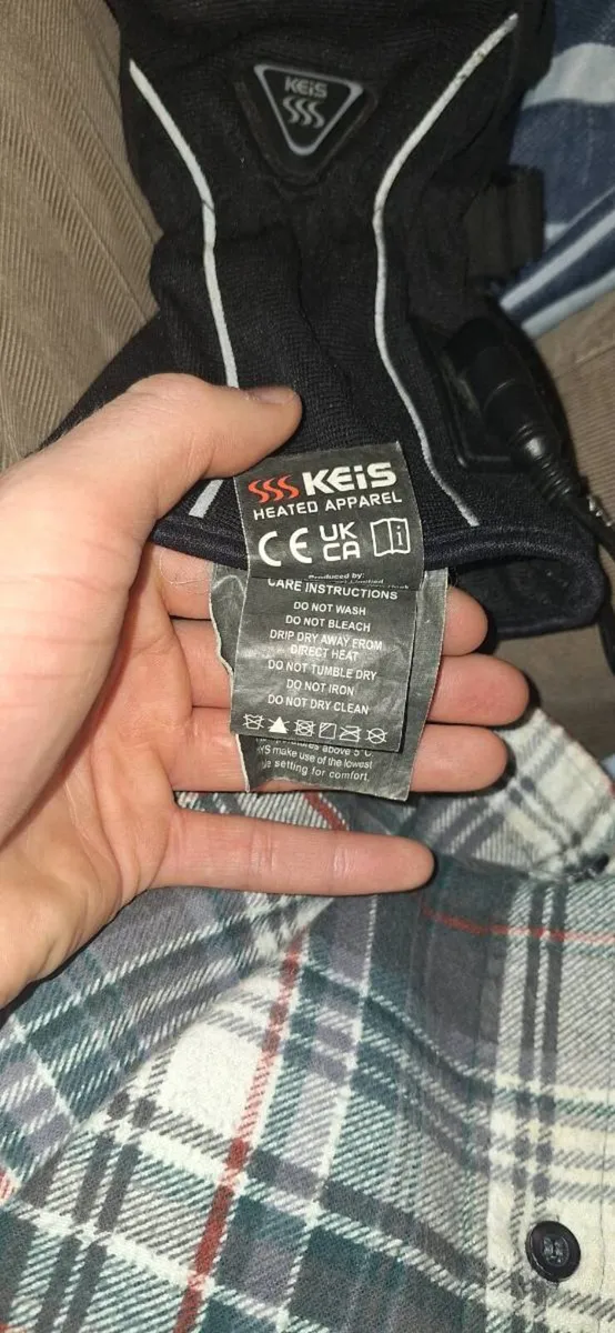 Keis G701 Heated Armoured Gloves - Black - Small - Image 2