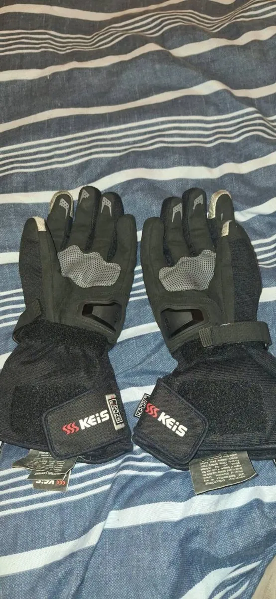 Keis G701 Heated Armoured Gloves - Black - Small - Image 4