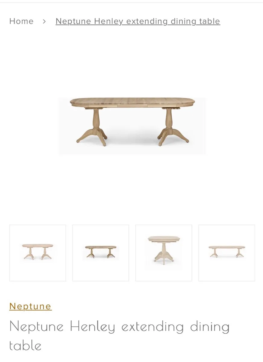 Neptune Henley extending oval table 170-270cm - Image 2