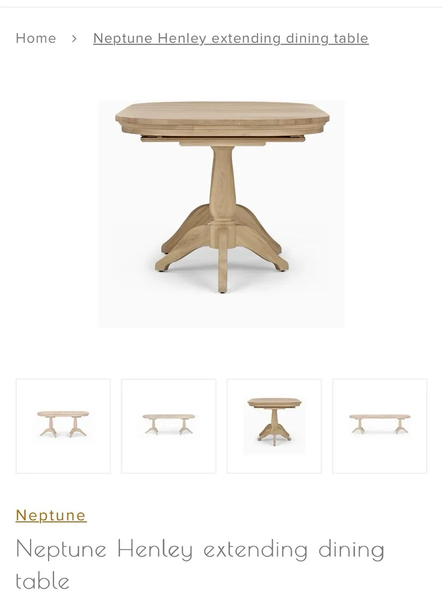 Neptune Henley extending oval table 170-270cm - Image 4