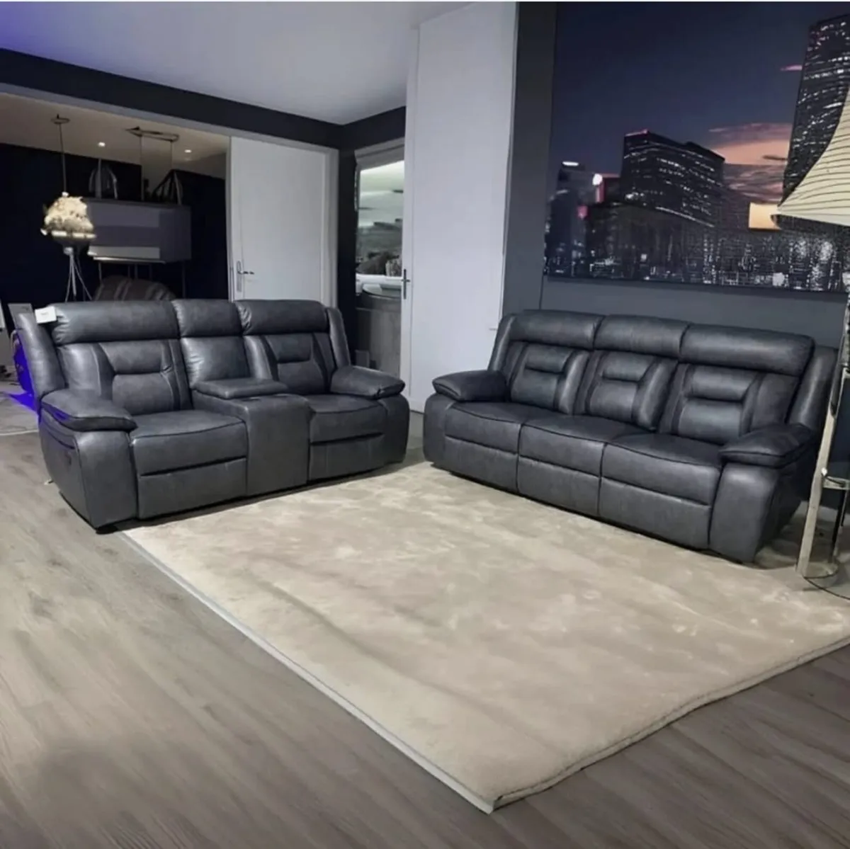 Nova 3+2 Electric Leather Recliner Sofa Set - Image 2