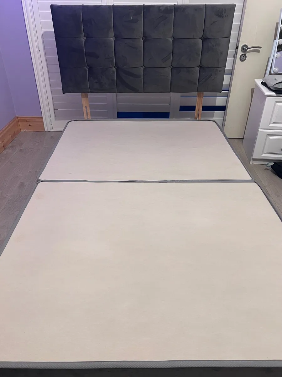 Grey 4ft Small Double Divan Bed Frame - Image 4