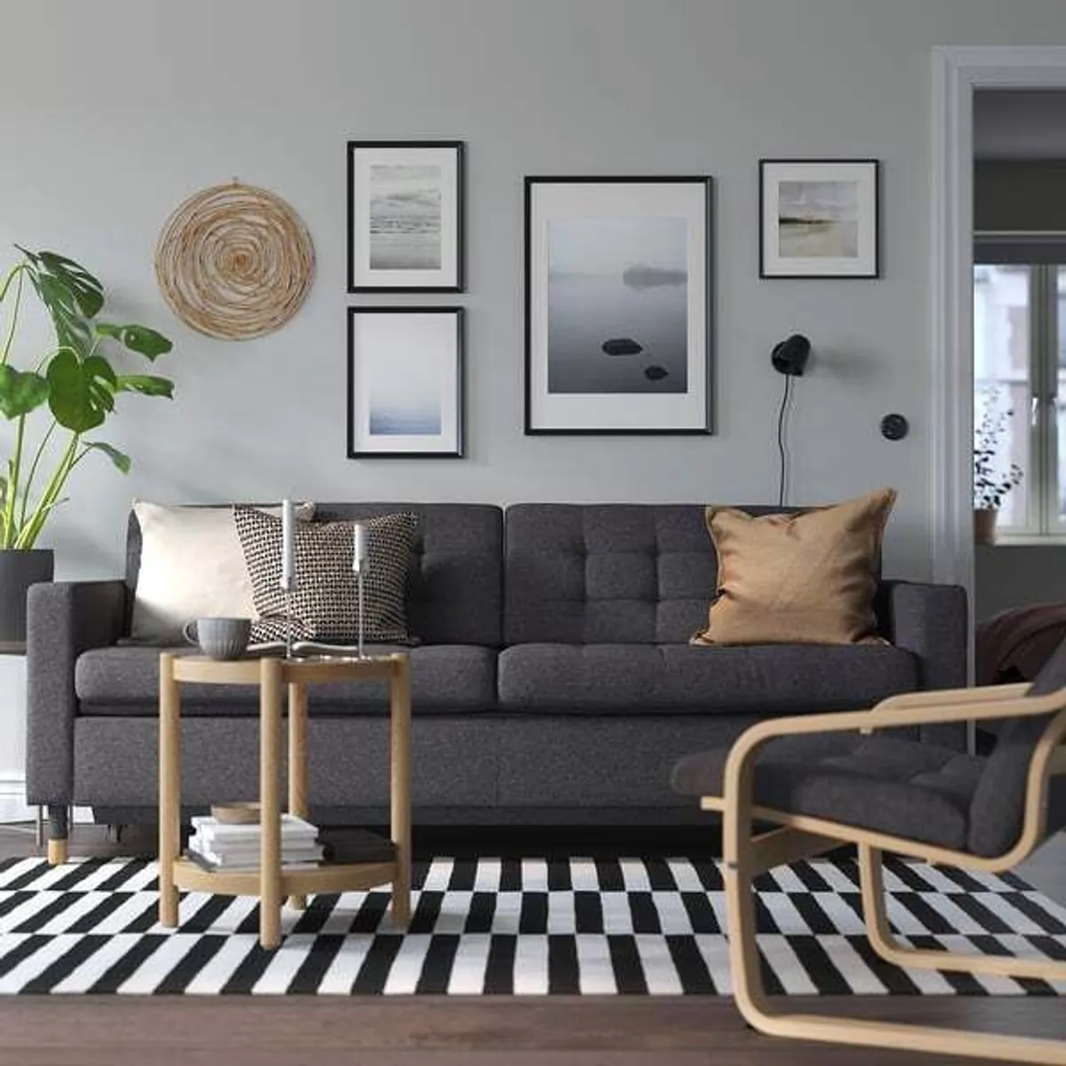 IKEA Landskrona 3 seat sofa bed Gunnared dark grey brand new - Image 2