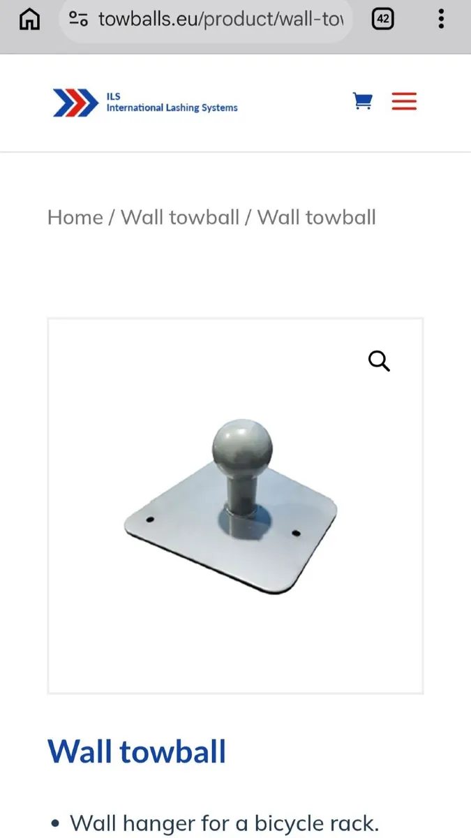 Wall towball for bike rack - Image 2