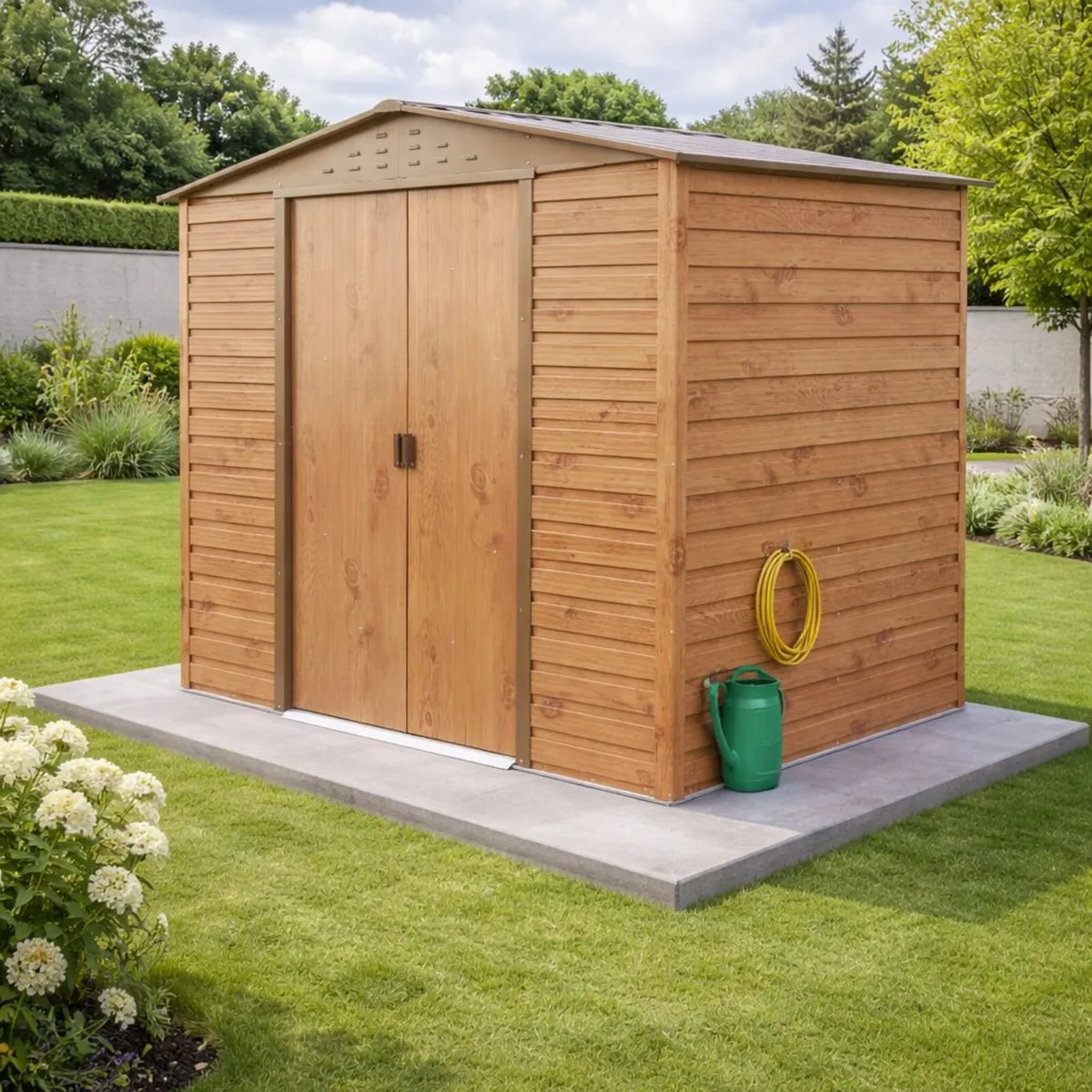 🏡 Alpine 8x6 WG Steel Garden Shed – FREE Steel Fl - Image 1
