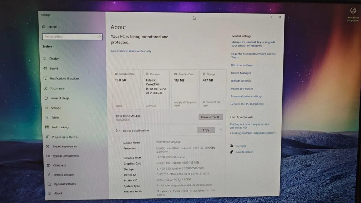 Lenovo ThinkCentre M93p  i5/12GB/500Gb SSD Tiny PC - Image 2