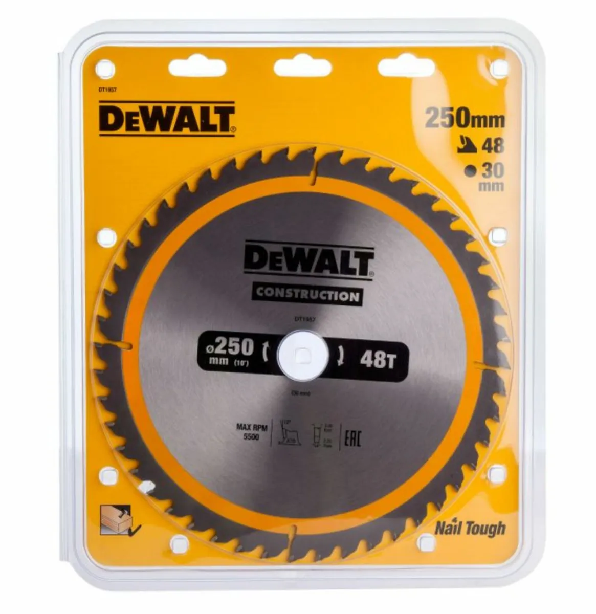 DeWalt DT1957 Circular Saw Blade 250 x 30mm x 48T - Image 2