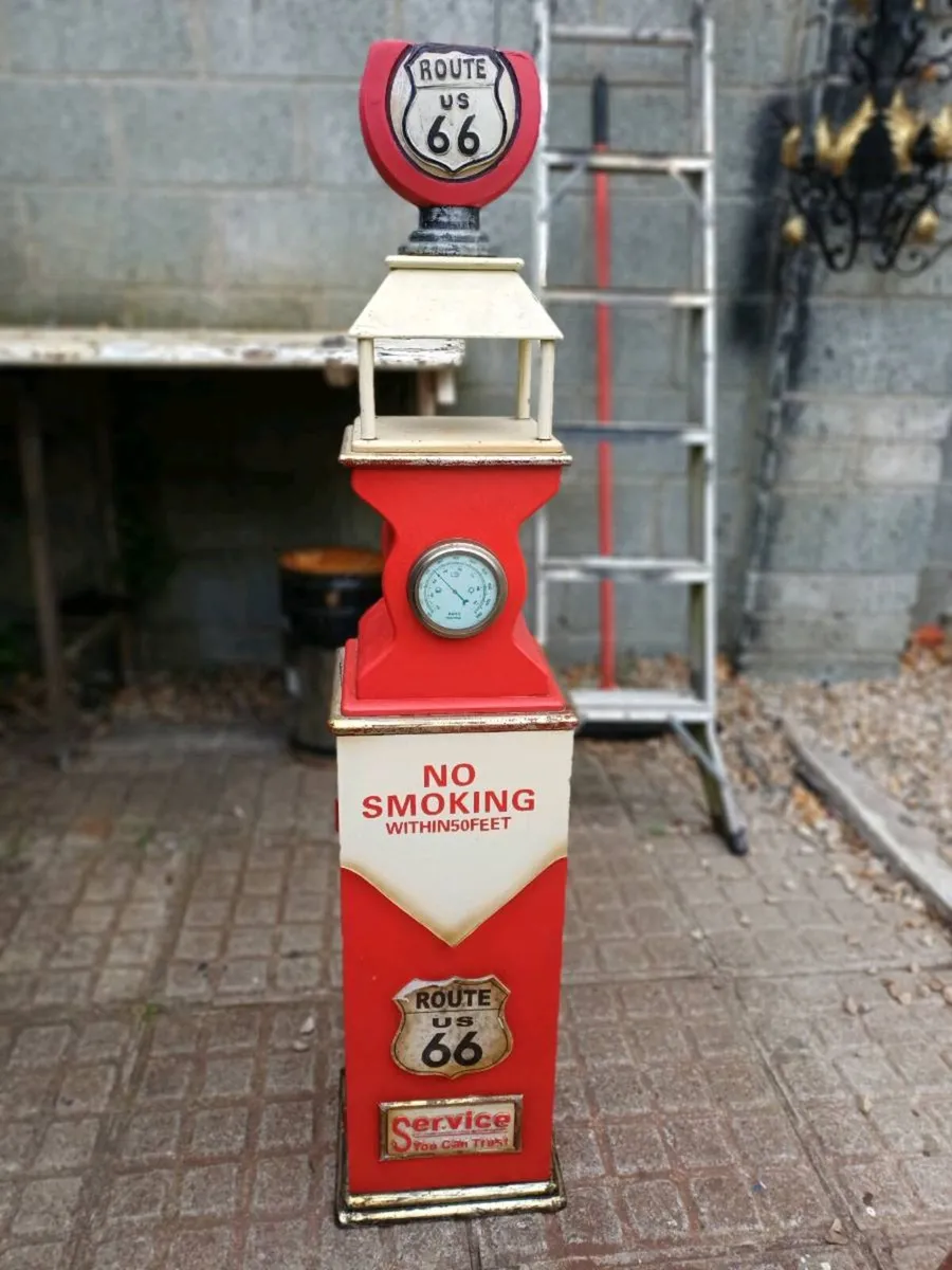 Vintage Route 66 Petrol Pump Cabinet - Image 1