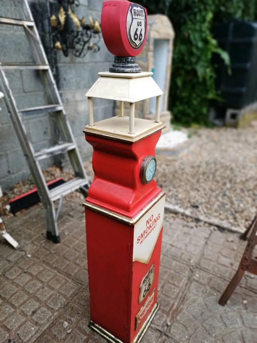 Vintage Route 66 Petrol Pump Cabinet - Image 2