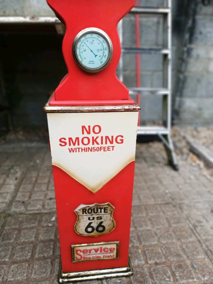 Vintage Route 66 Petrol Pump Cabinet - Image 3