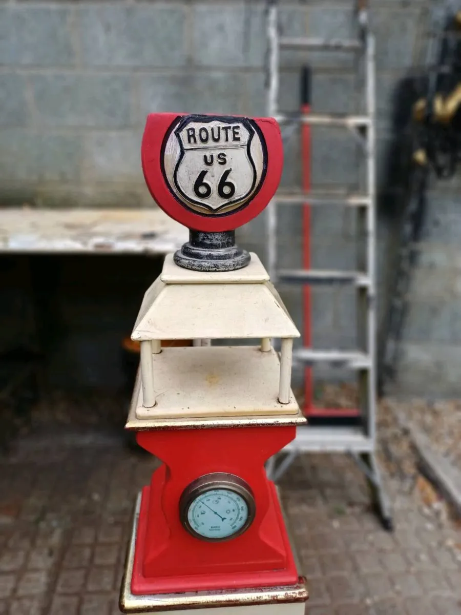Vintage Route 66 Petrol Pump Cabinet - Image 4