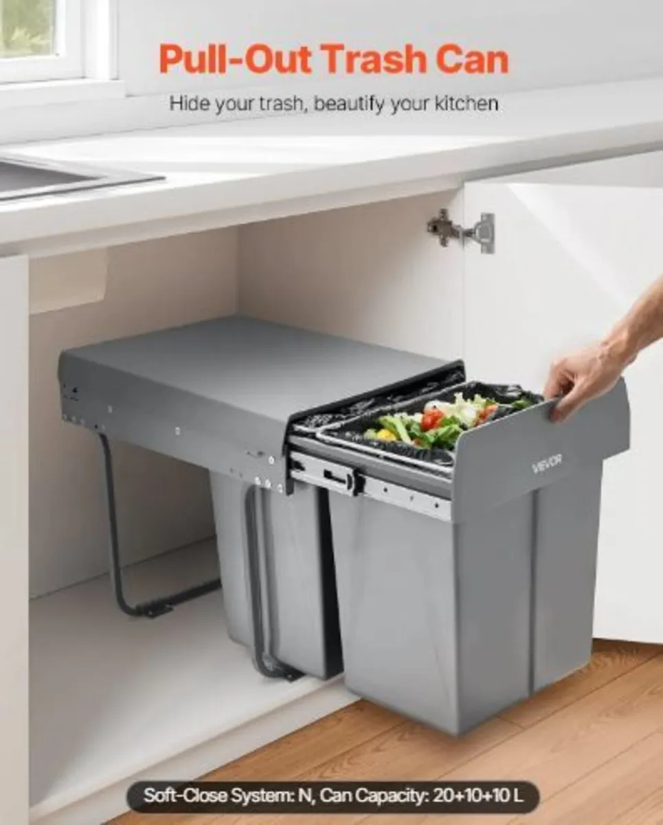 Pullout Trash Can for Kitchen Cabinets - Image 1