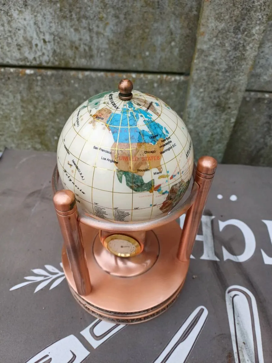 Vintage Gemstone World Globe - Image 3