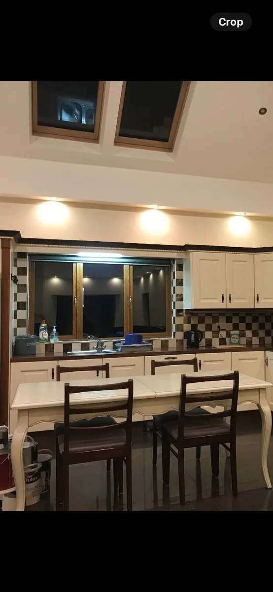 Cream Kitchen Dinning Table for up to 8 places