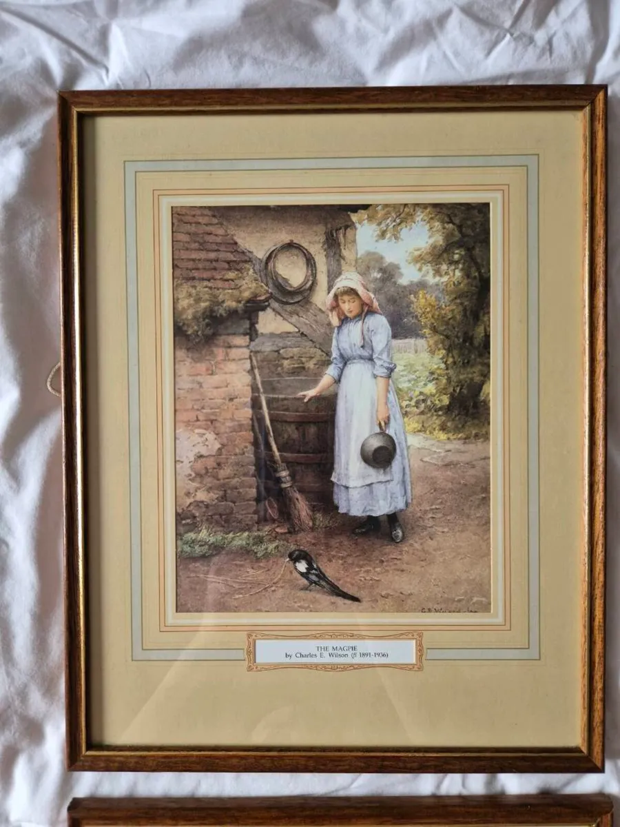 Set of 4 Vintage Charles E. Wilson Framed Art Prin - Image 2