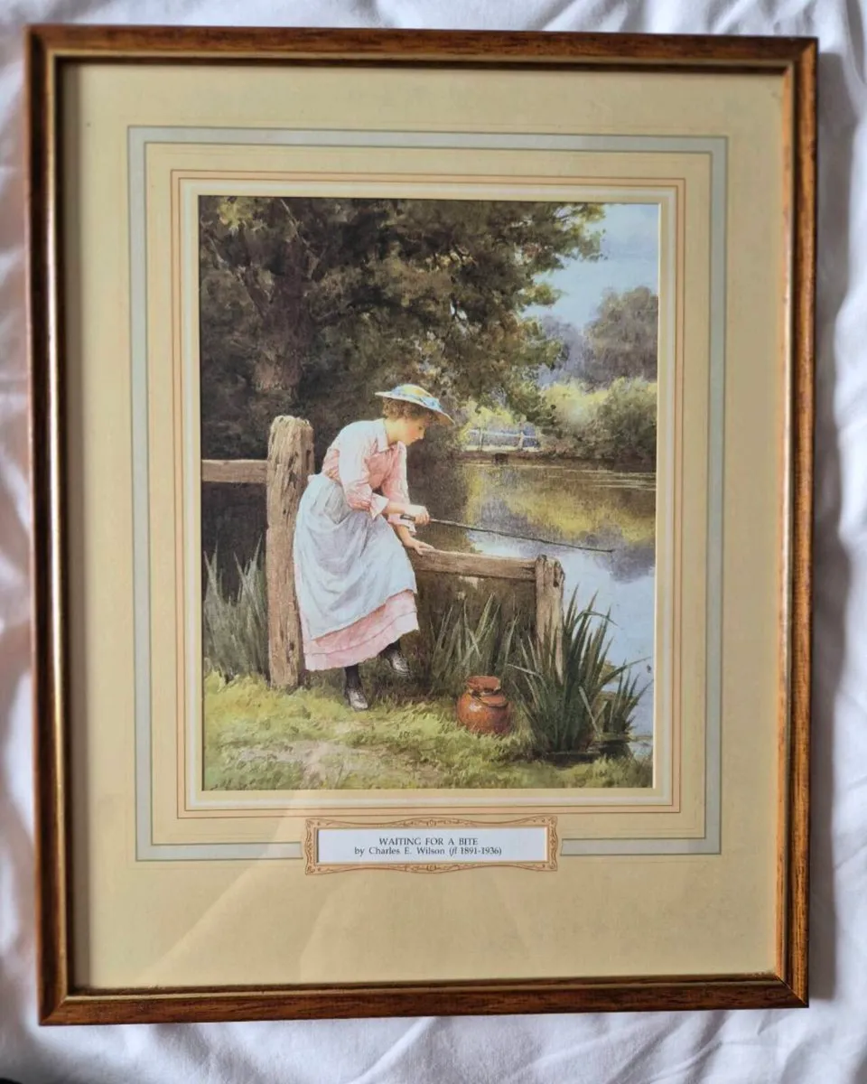 Set of 4 Vintage Charles E. Wilson Framed Art Prin - Image 3