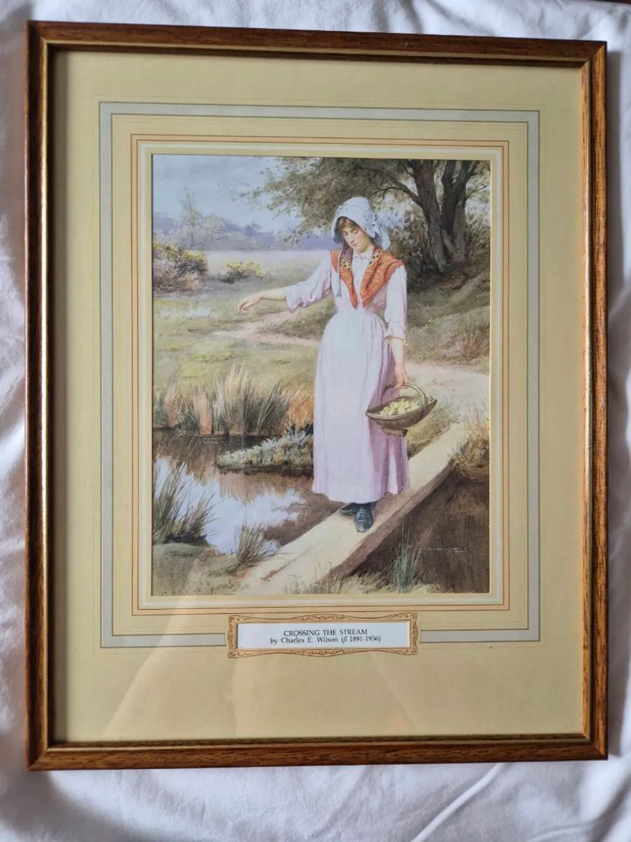Set of 4 Vintage Charles E. Wilson Framed Art Prin - Image 4