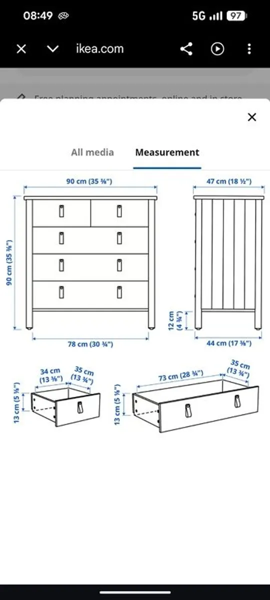 Solid Wood Chest of Drawers - Excellent Value - Image 3