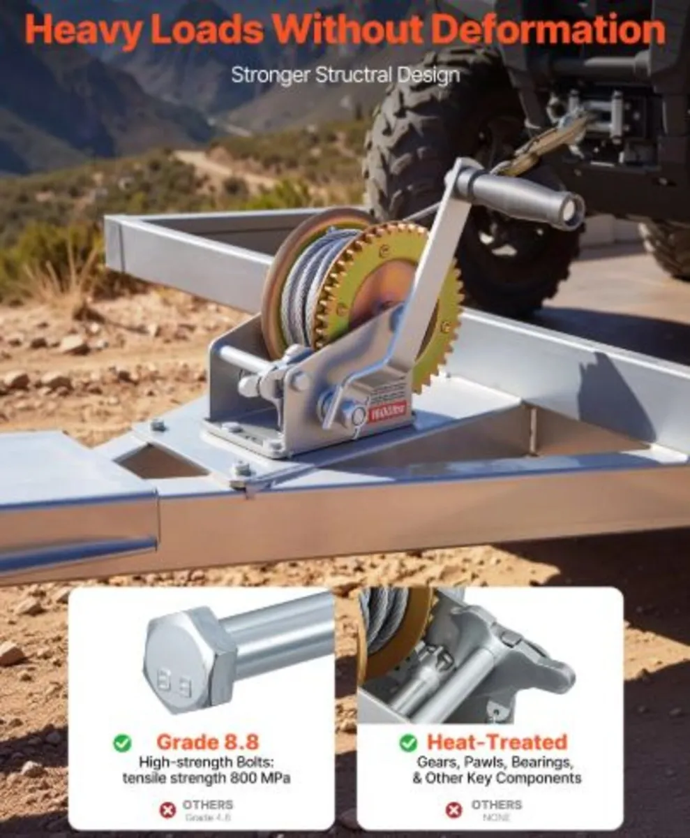 Boat Winch, 726 kg Hand Winch, Heavy Duty Manual - Image 2