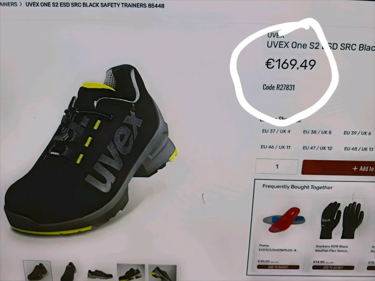 Brand New Uvex S2 Safety shoes - Image 1