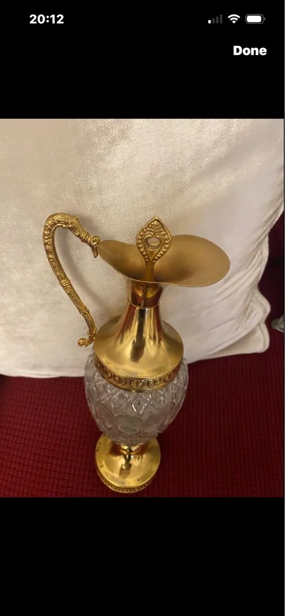 Vintage Crystal Claret Jug - Image 3