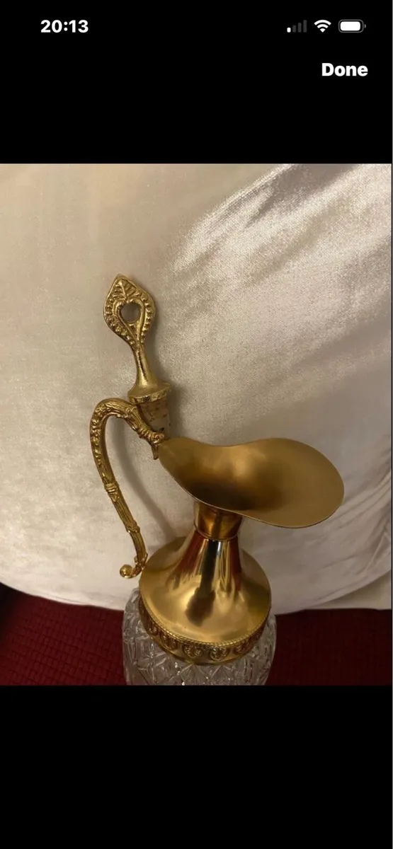 Vintage Crystal Claret Jug - Image 4