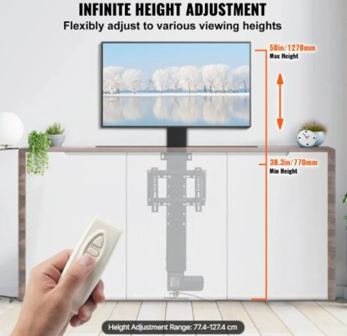 Motorized TV Lift Stroke Length 50.8 cm Motorized - Image 2