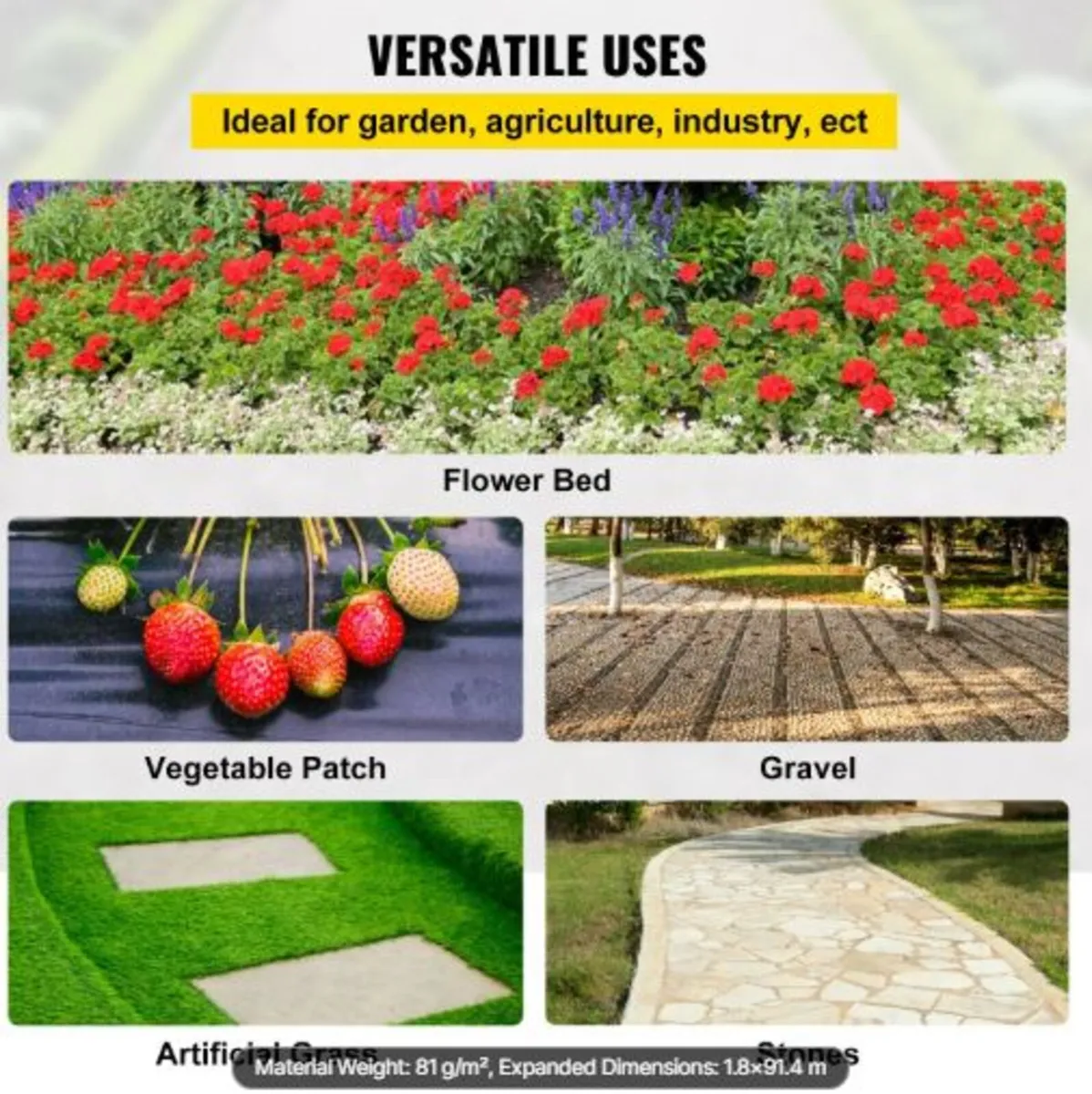 182.9 x9144 cm Heavy Duty PP Woven Weed Barrier - Image 4