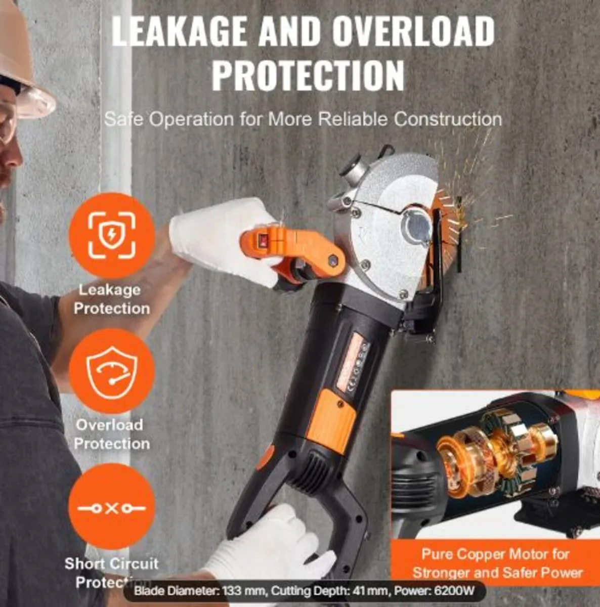 Electric Wall Chaser, Wall Groove Cutting Machine - Image 4
