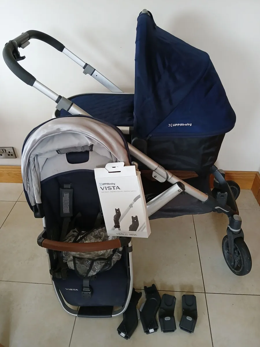Navy Uppababy pram - Image 1
