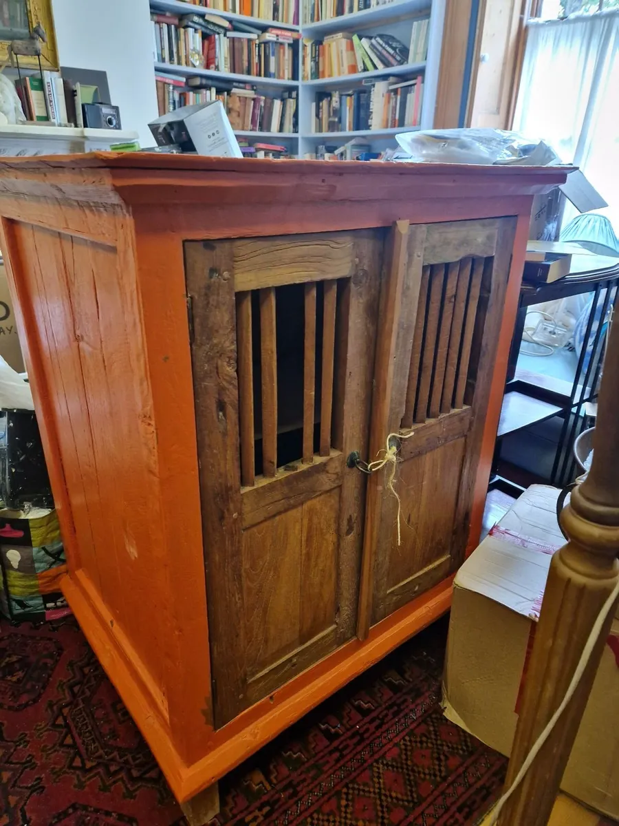 19th cetruary hardwood chicken coup cupboard - Image 1