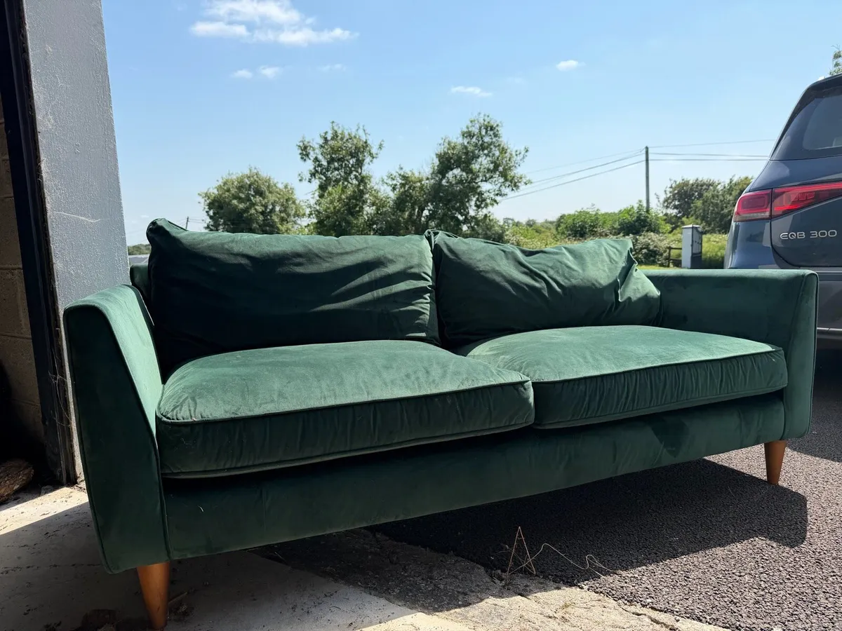 Beautiful Green Sofa 3 Seater - Image 1