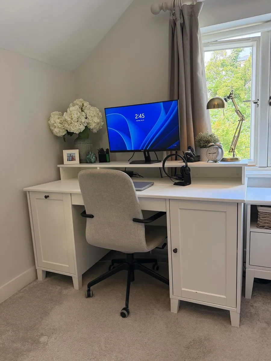 IKEA IDANÄS White Desk & Add-on Unit - Image 1