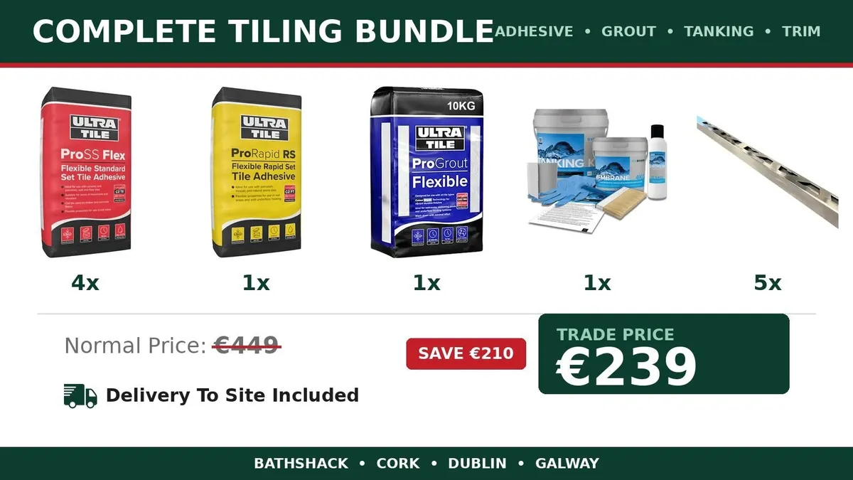 Bathroom Tiling Materials Bundle - Trade Price