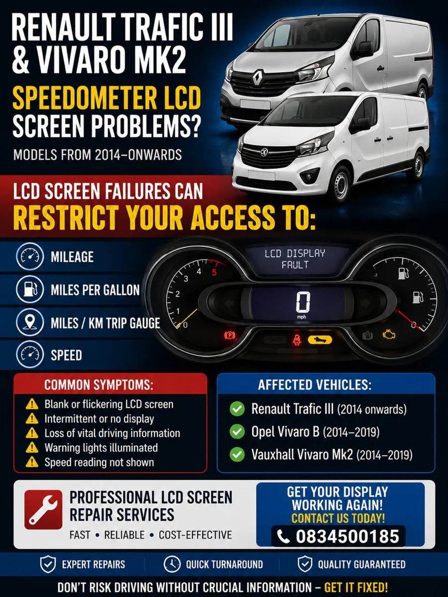 Renault trafic Opel Vauxhall  Vivaro lcd screens - Image 1