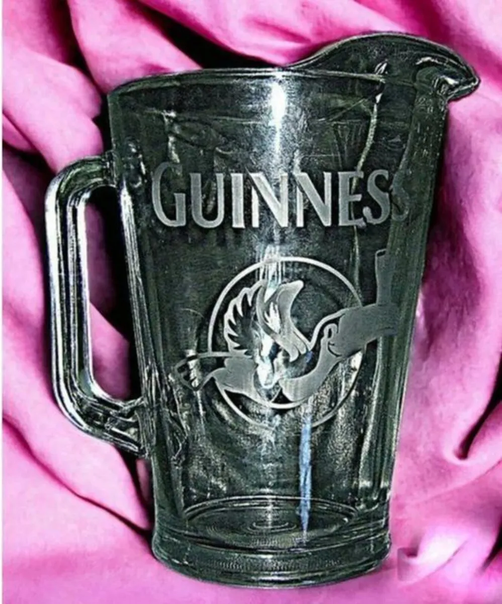 Large Vintage Guinness Glass Pub Jug/Pitcher - Image 1
