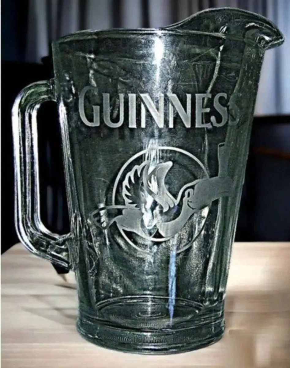 Large Vintage Guinness Glass Pub Jug/Pitcher - Image 2