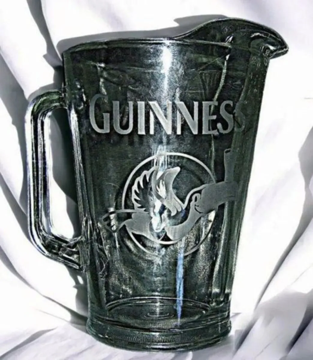 Large Vintage Guinness Glass Pub Jug/Pitcher - Image 3