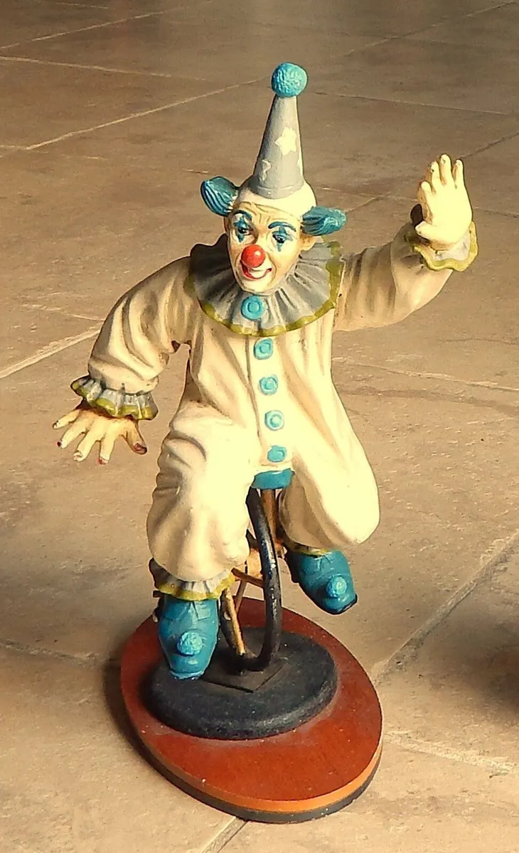 Vintage Resin Circus Clown Figurine - Image 1