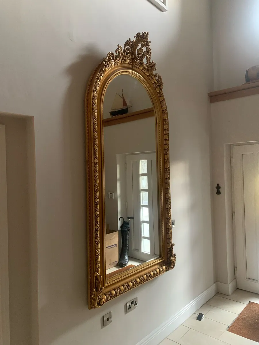 Large gold gilded mirror - Image 3