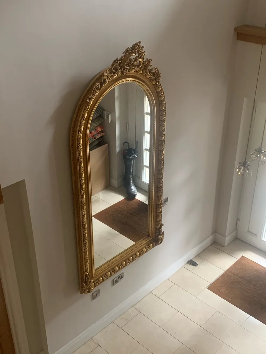 Large gold gilded mirror - Image 1