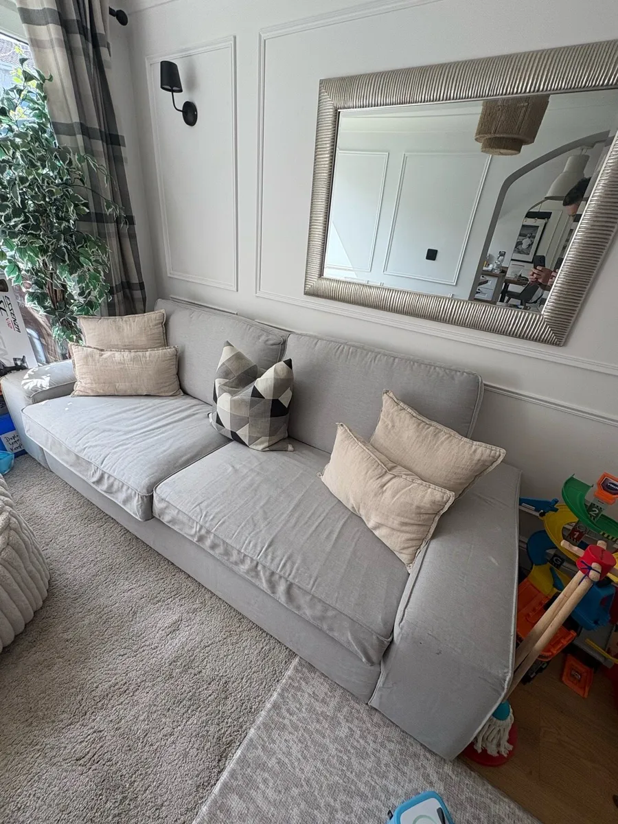 Sofa and footstool - Image 1