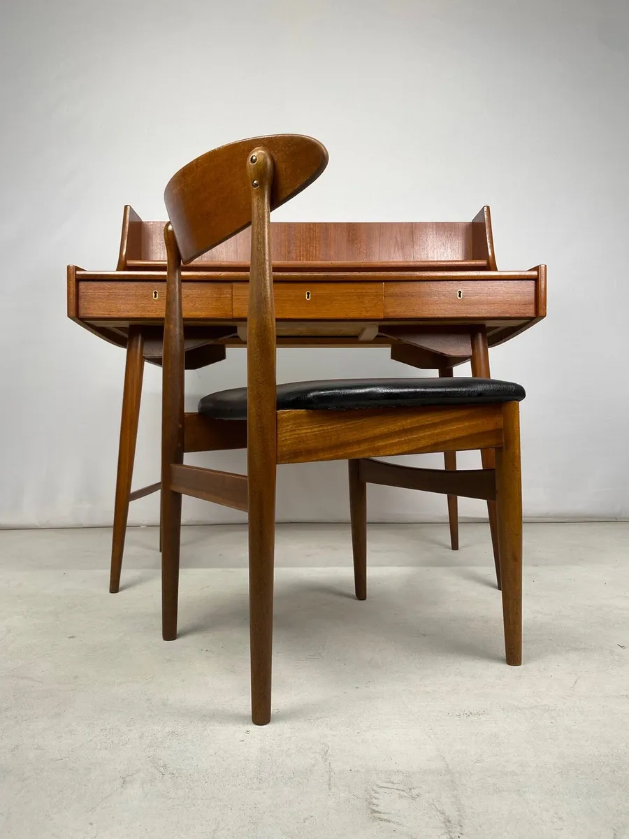 Rare Mid Century Scandinavian Desk & Chair - Image 2