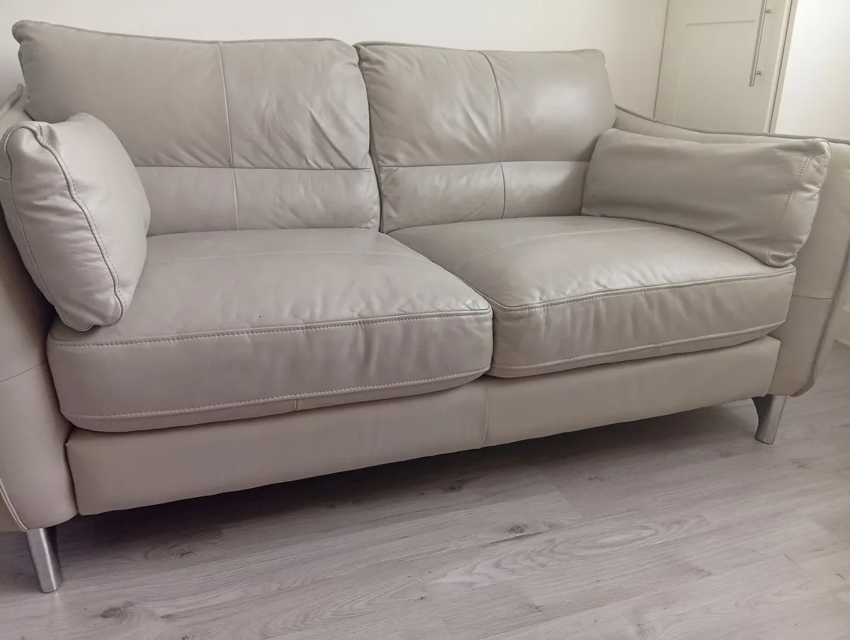 Italian Genuine Leather Comfortable Sofa - Image 1