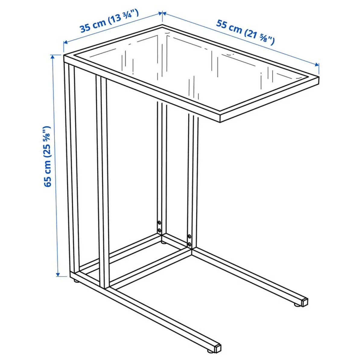 Ikea laptop stand / side table (VITTSJÖ) - Image 3