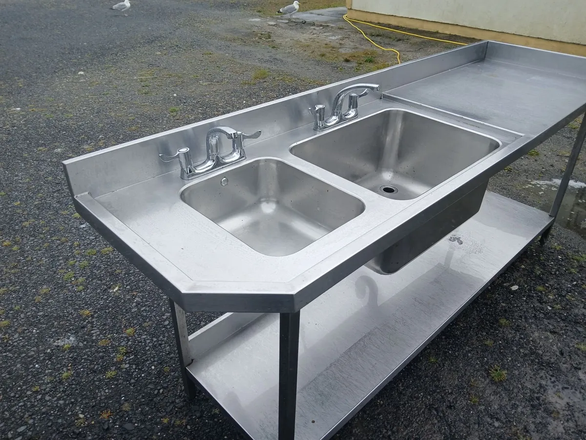 Staneless steel cabbinet double  sink unit... - Image 2